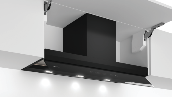 Neff Collection D95XAM2S0 - N 70, Integrierte Designhaube, 90 cm, Klarglas schwarz bedruckt, 7 Jahre Garantie